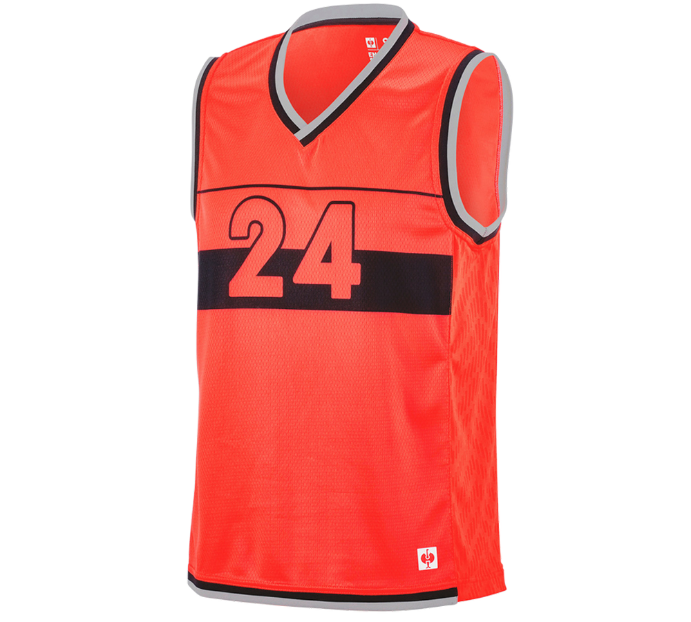 Topics: Functional tank-shirt e.s.ambition + high-vis red/black