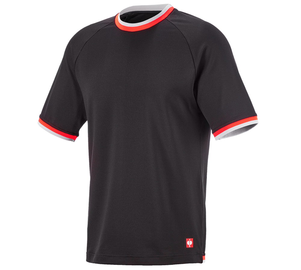 Thèmes: T-shirt fonctionnel e.s.ambition + noir/rouge fluo