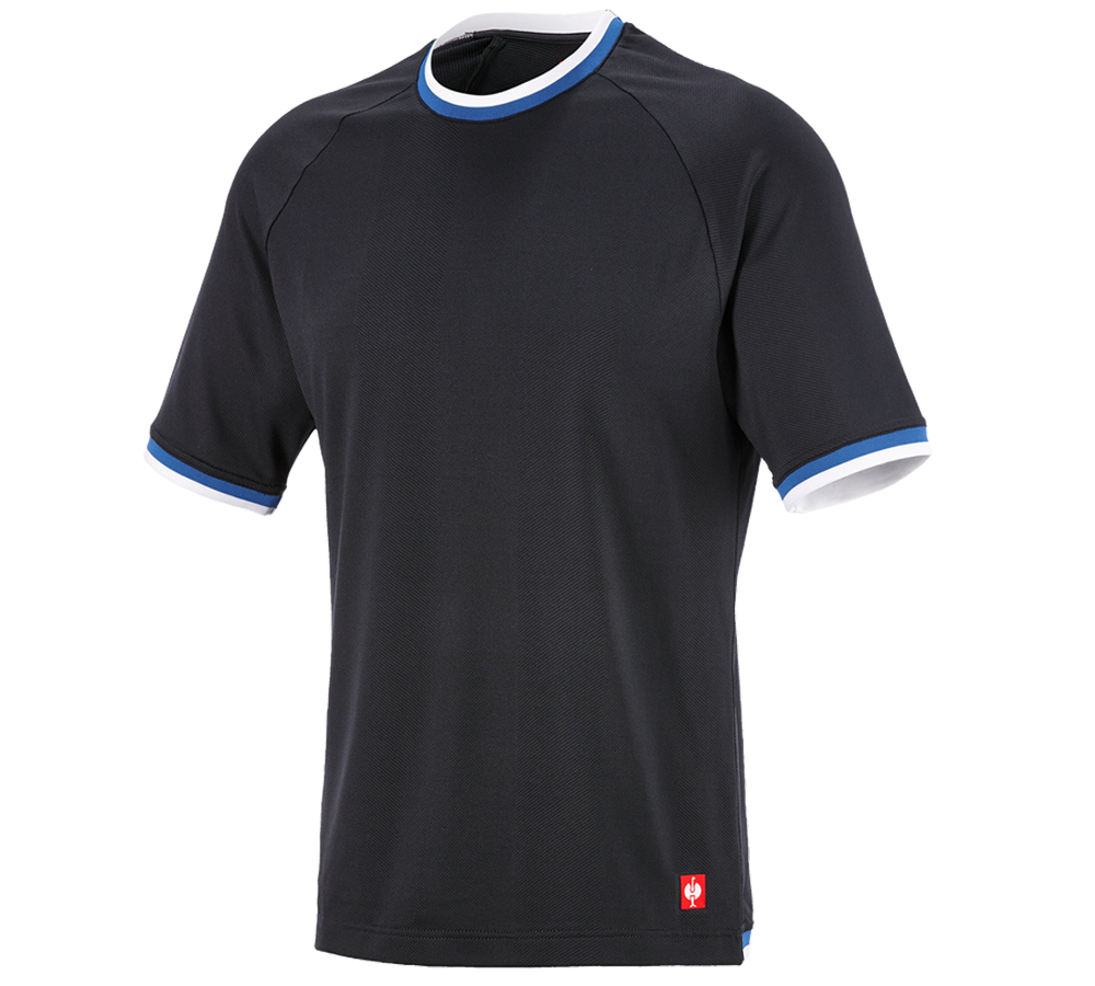 Thèmes: T-shirt fonctionnel e.s.ambition + graphite/bleu gentiane