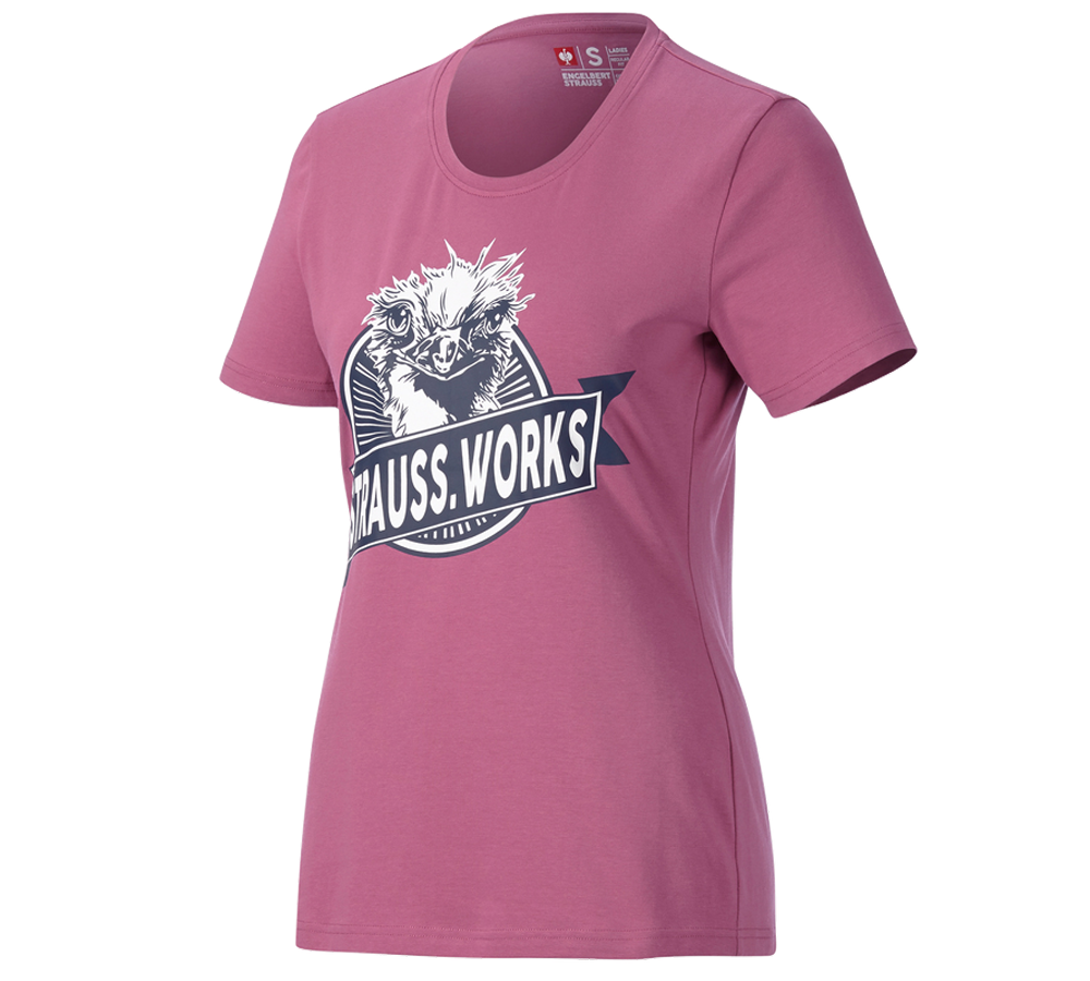 Vêtements: e.s. T-shirt strauss works, femmes + rose tara