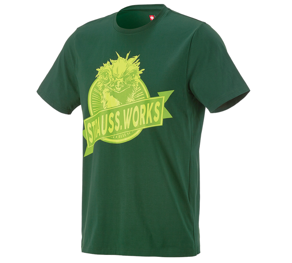 Clothing: e.s. T-shirt strauss works + green