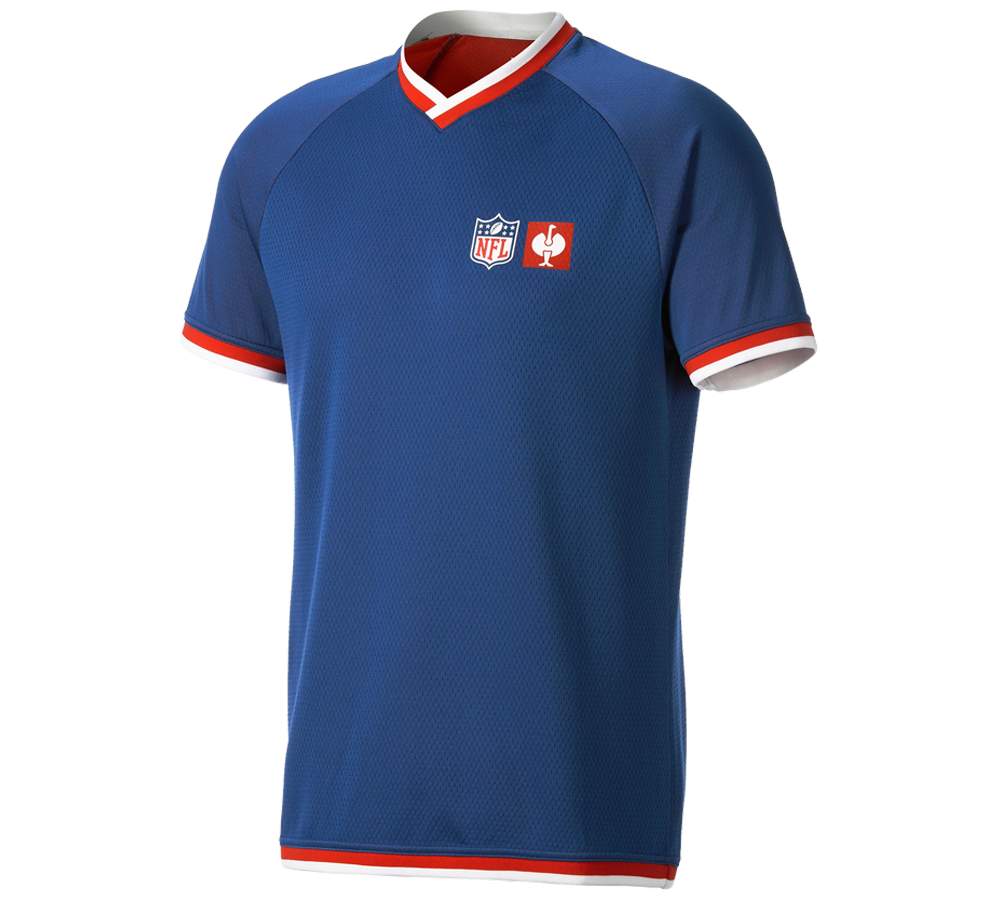 Kollaborationen: NFL t-shirt + neptunblau/straussrot