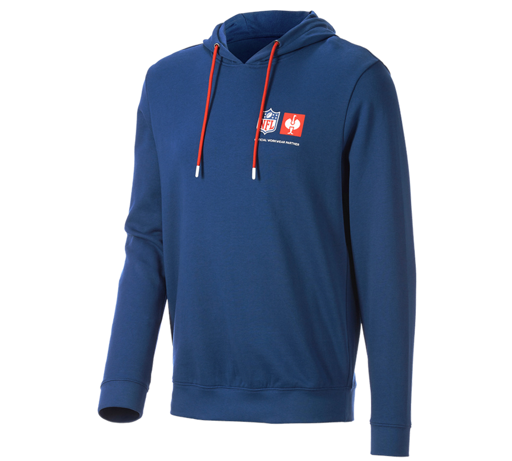 Collaborations: NFL hoodie + neptune blue/straussred