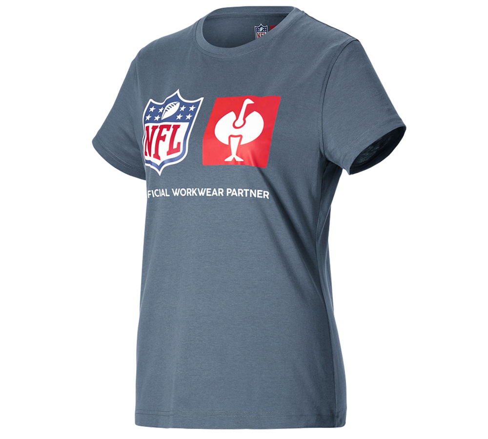 Hauts: NFL T-Shirt cotton, ladies + bleu oxyde