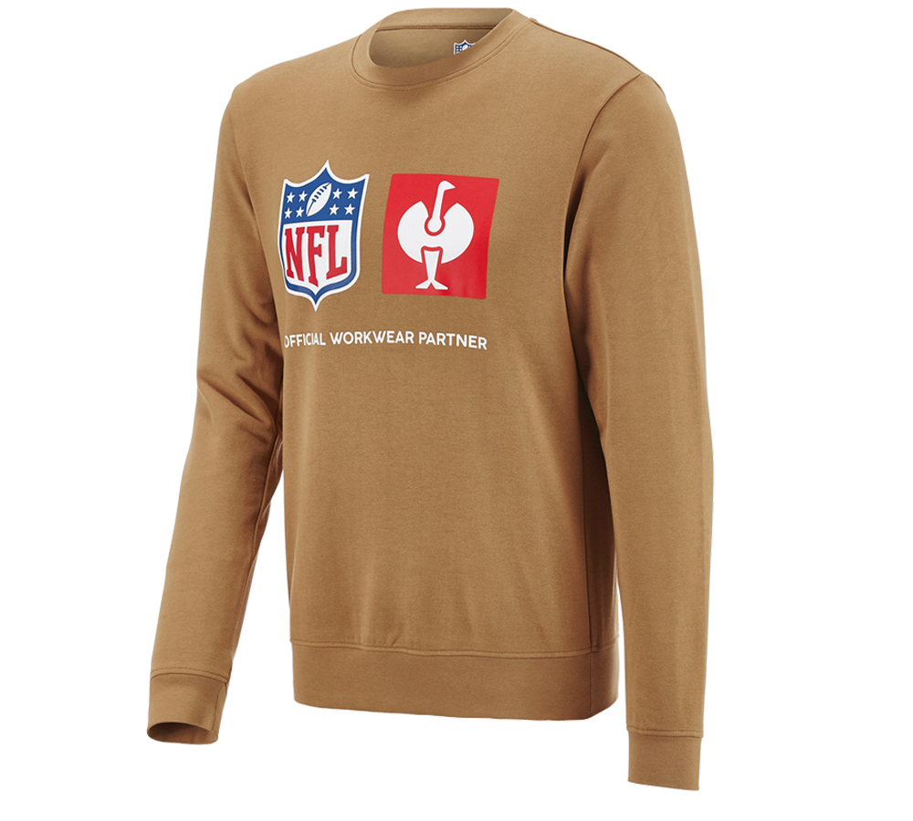 Kollaborationen: NFL Sweatshirt cotton + mandelbraun