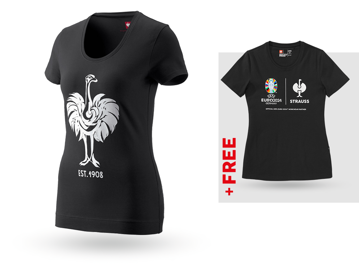 Collaborations: SET: e.s. T-shirt 1908, ladies' + free Shirt + black/white