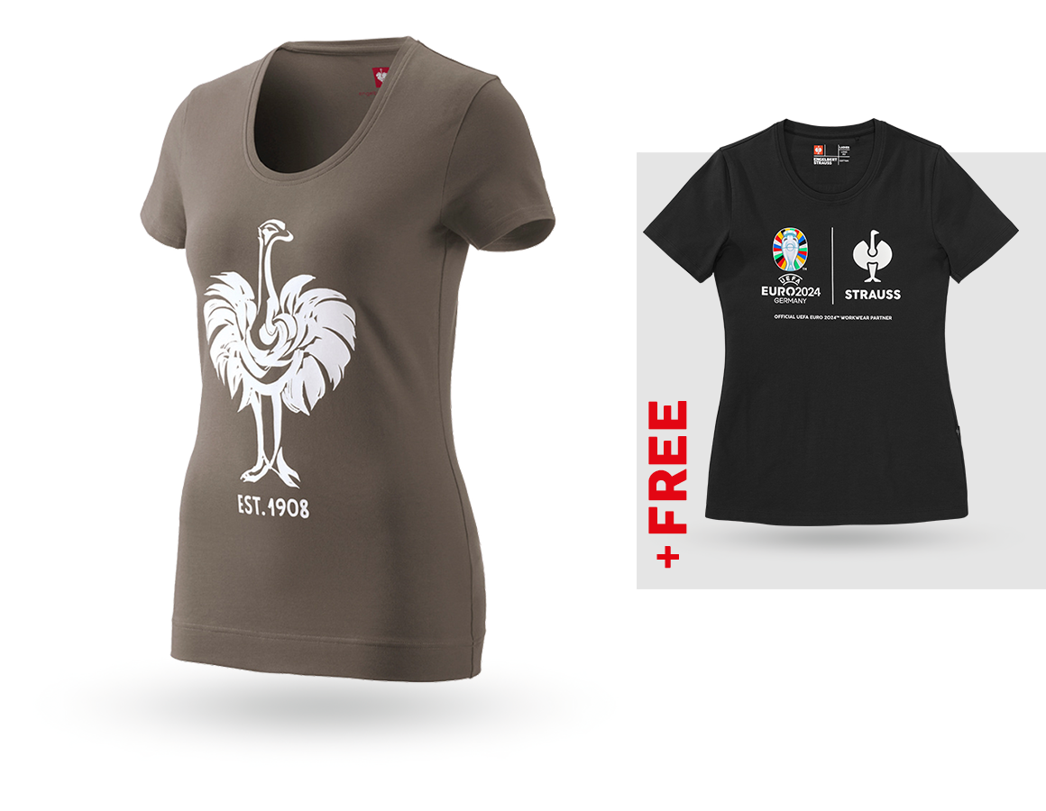 Collaborations: SET: e.s. T-shirt 1908, ladies' + free Shirt + stone/white