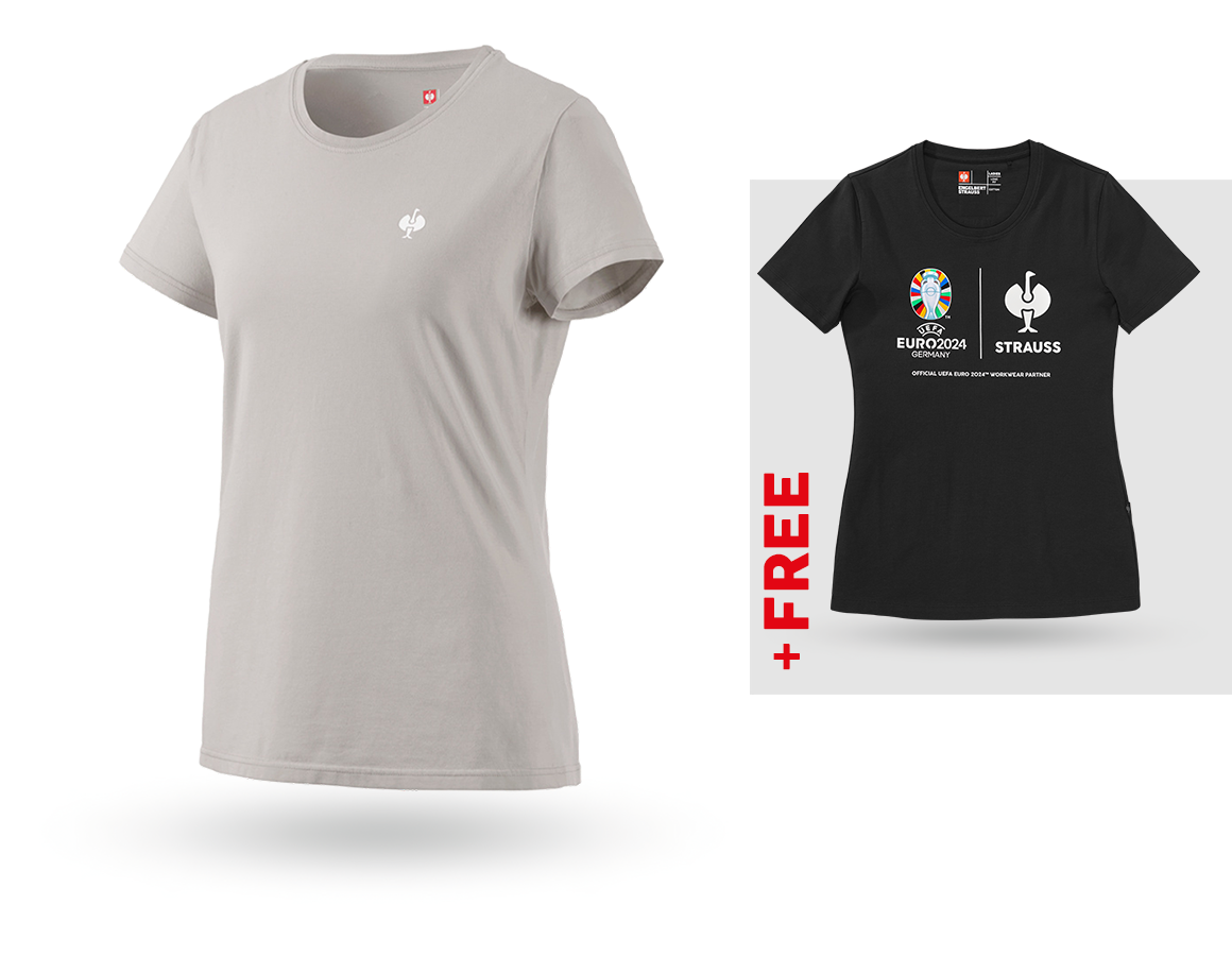 Collaborations: SET:T-Shirt e.s.motion ten pure,ladies'+free shirt + opalgrey vintage