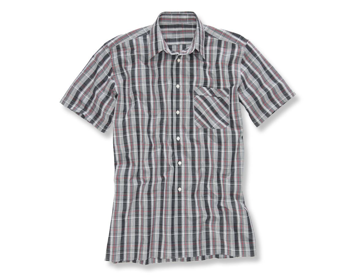 Shirts & Co.: Kurzarm-Hemd Rom + grau