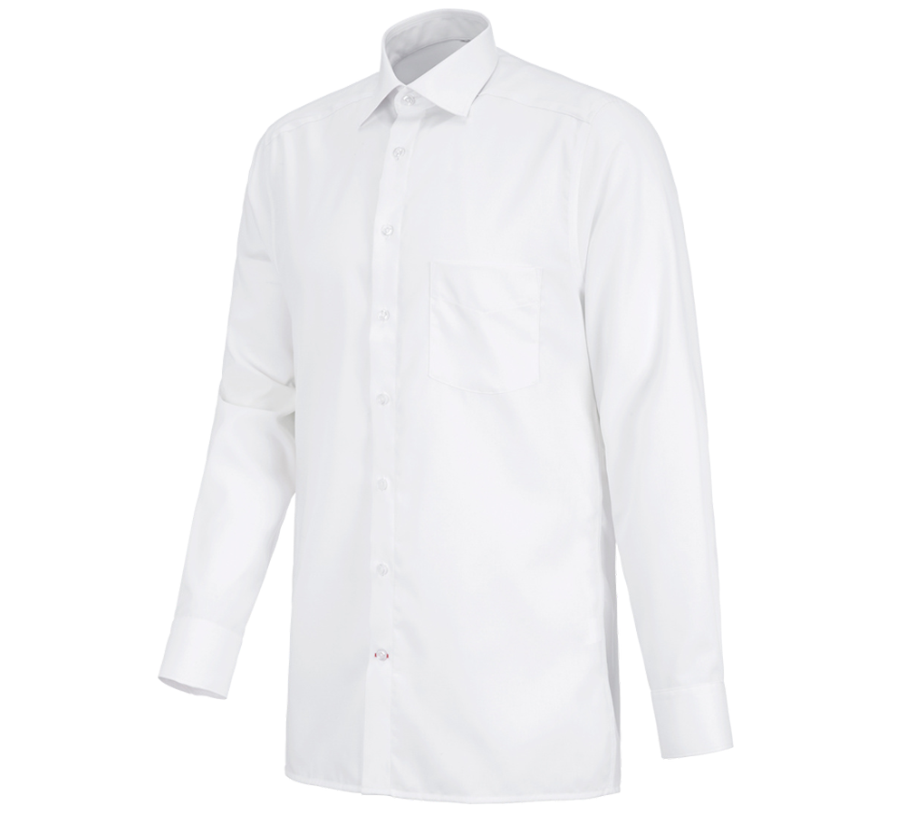 Shirts & Co.: Business Hemd e.s.comfort, langarm + weiß