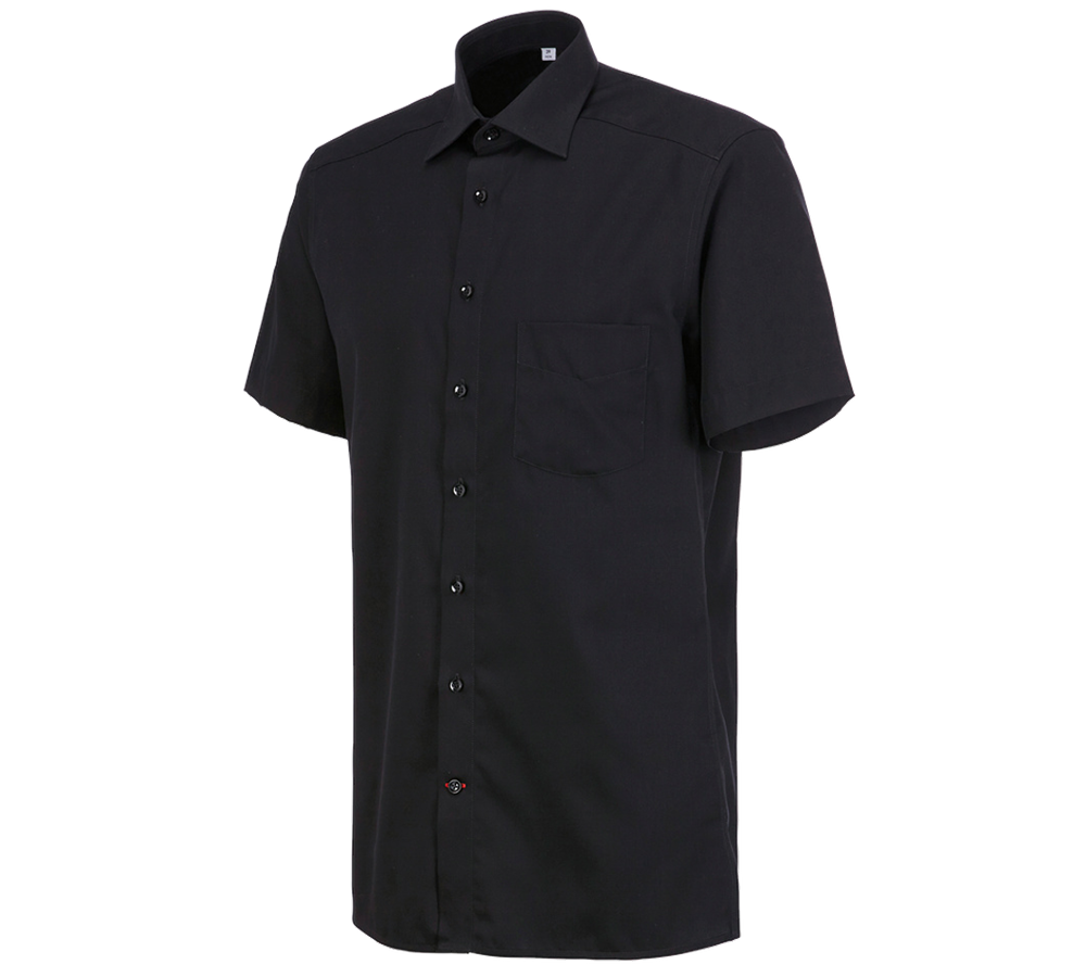 Shirts, Pullover & more: Business shirt e.s.comfort, short sleeved + black