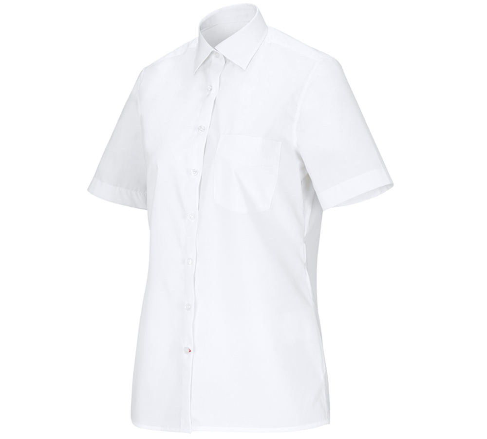 Shirts, Pullover & more: e.s. Service blouse short sleeved + white