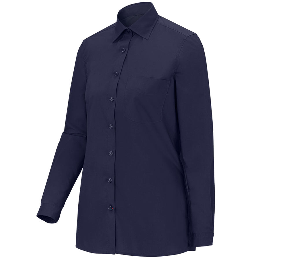 Shirts, Pullover & more: e.s. Service blouse long sleeved + navy