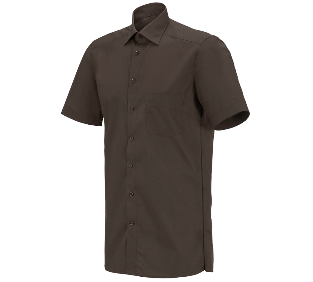 Shirts & Co.: e.s. Servicehemd kurzarm + kastanie