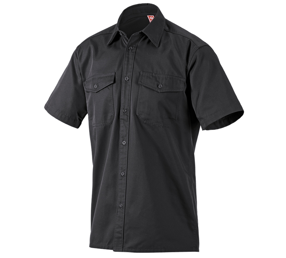 Shirts, Pullover & more: Work shirt e.s.classic, short sleeve + black