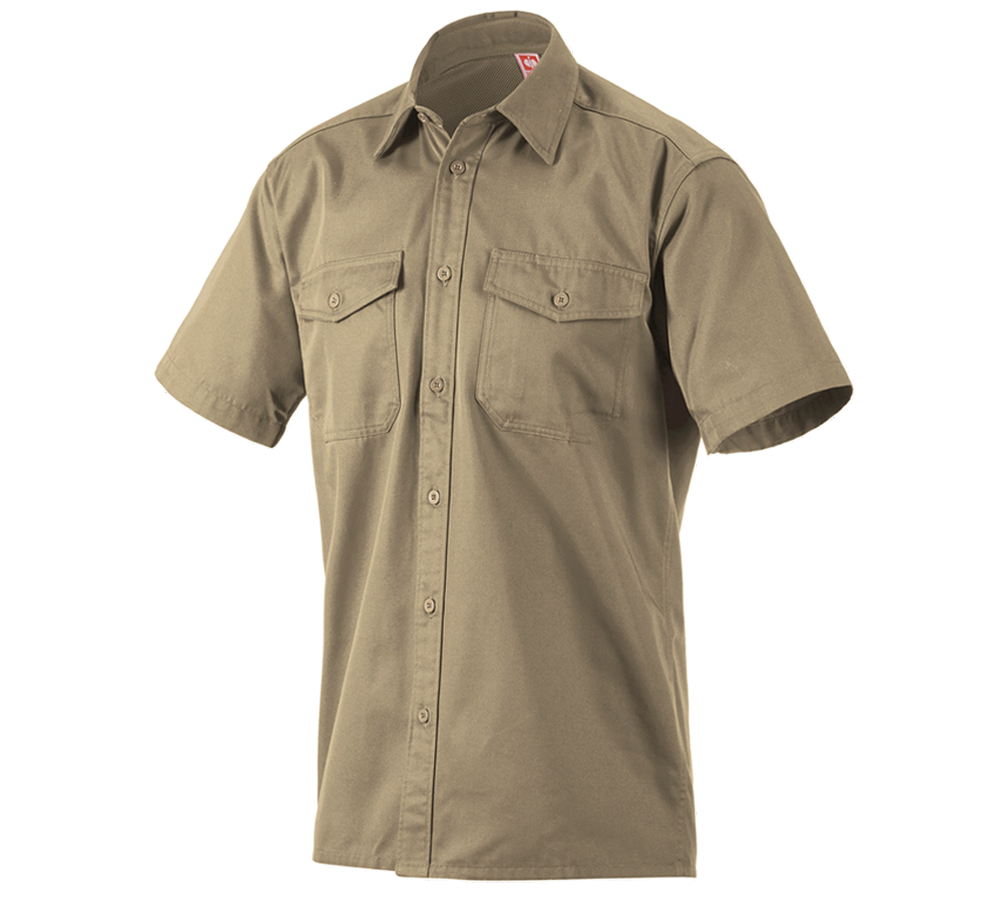 Shirts, Pullover & more: Work shirt e.s.classic, short sleeve + khaki