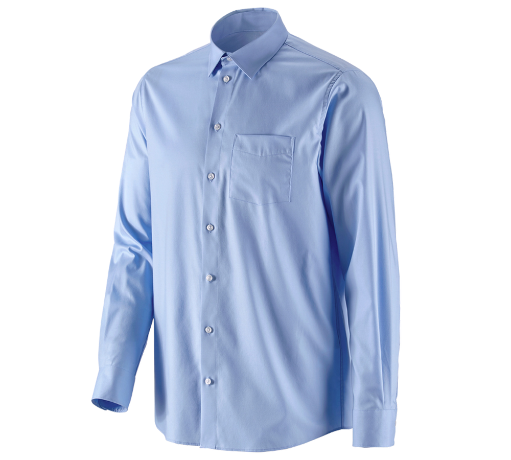Shirts, Pullover & more: e.s. Business shirt cotton stretch, comfort fit + frostblue