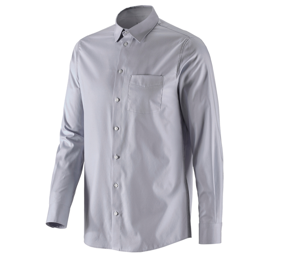 Topics: e.s. Business shirt cotton stretch, regular fit + mistygrey