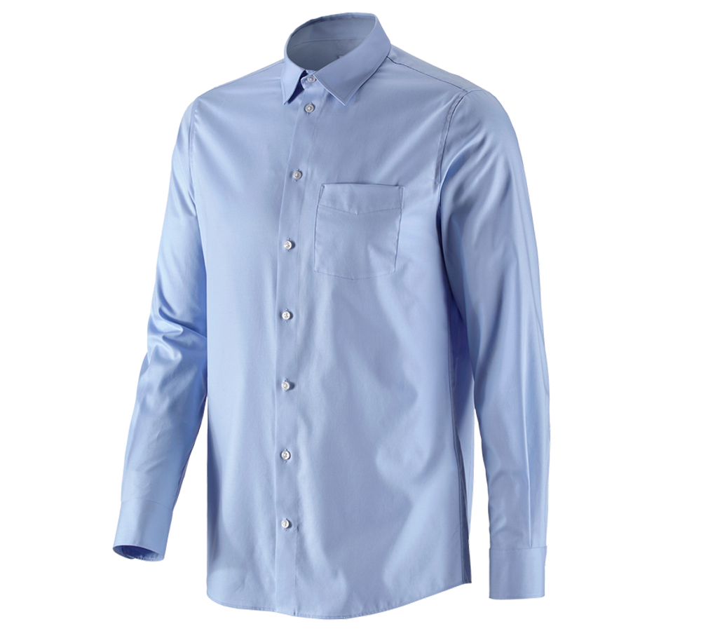 Themen: e.s. Business Hemd cotton stretch, regular fit + frostblau