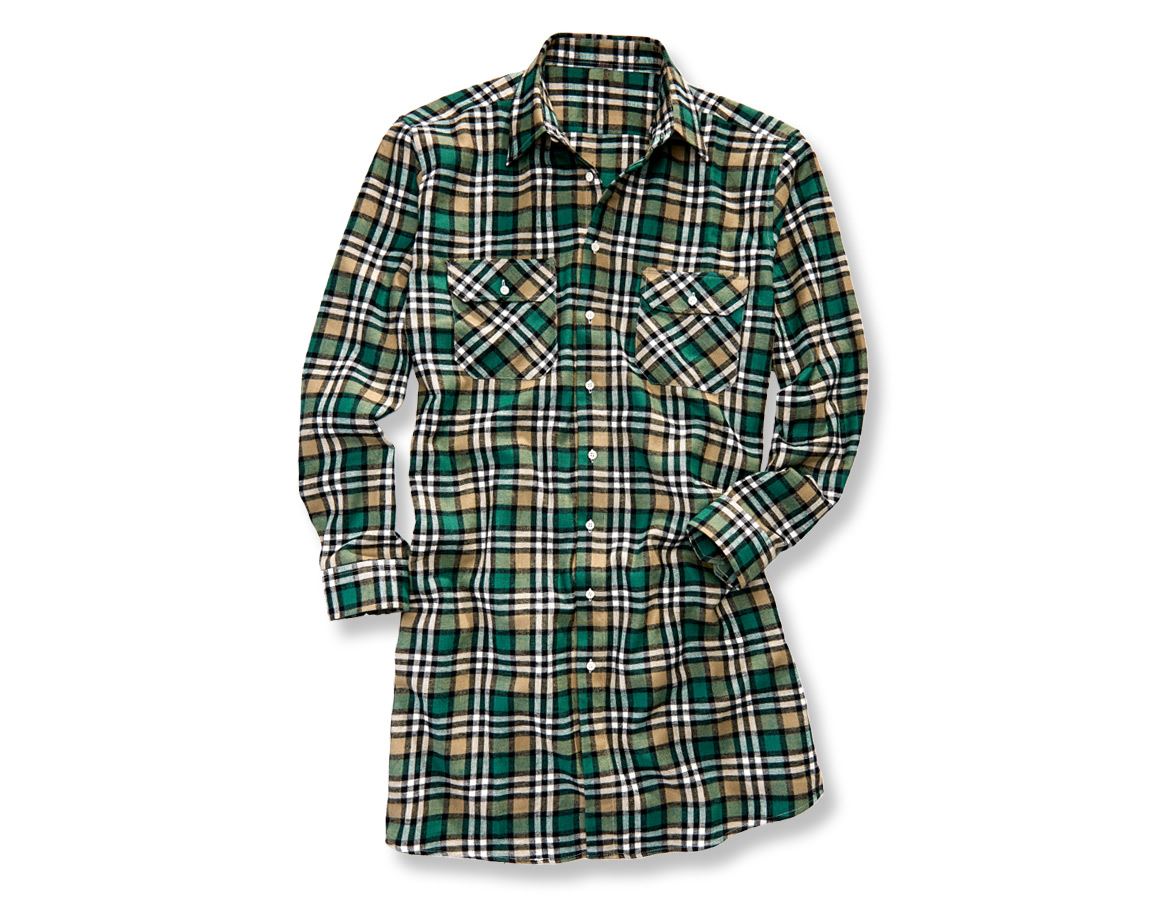 Shirts, Pullover & more: Cotton shirt Bergen, extra long + green/black/plaster