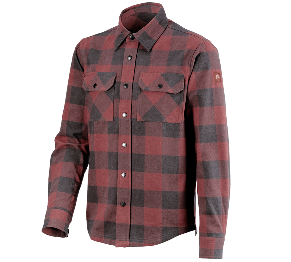 Shirts, Pullover & more: Check shirt e.s.iconic + oxidred/carbongrey