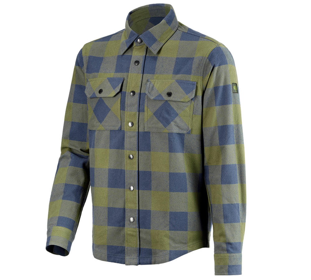 Shirts, Pullover & more: Check shirt e.s.iconic + mountaingreen/oxidblue