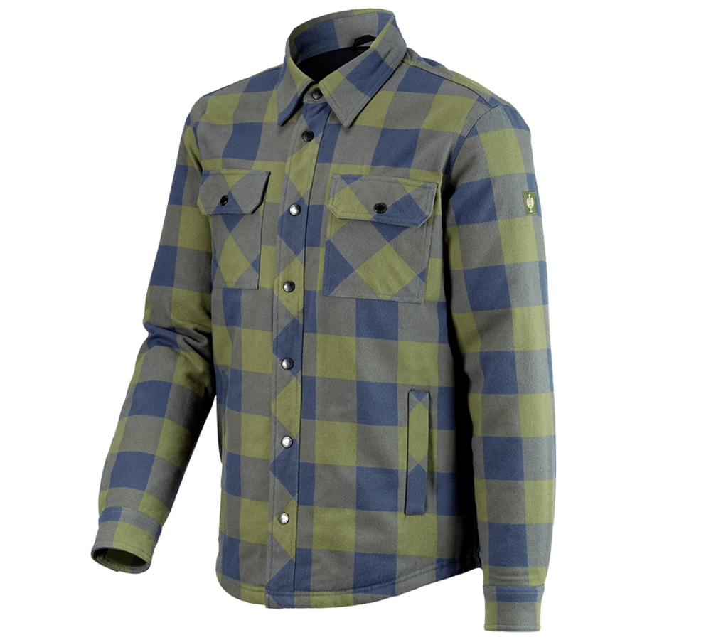 Shirts, Pullover & more: Allseason check shirt e.s.iconic + mountaingreen/oxidblue