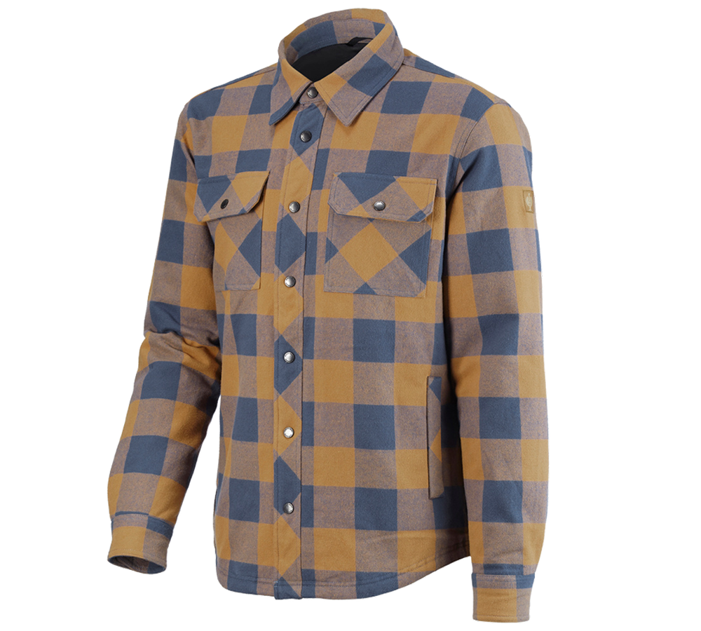 Shirts, Pullover & more: Allseason check shirt e.s.iconic + almondbrown/oxidblue