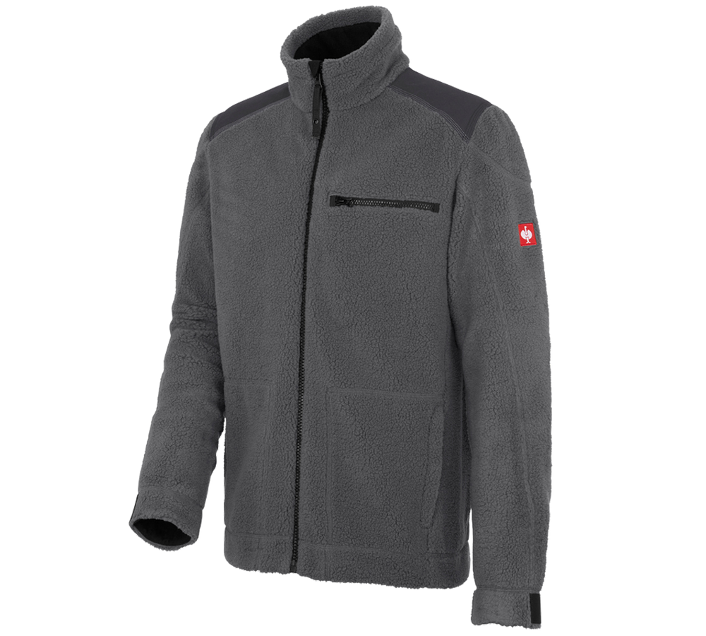 Work Jackets: Faux fur jacket e.s.roughtough  + titanium