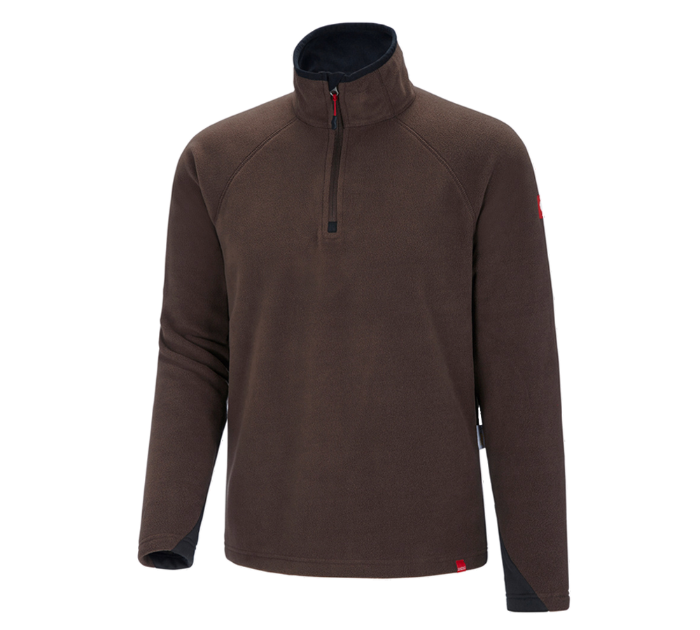Shirts, Pullover & more: Microfleece troyer dryplexx® micro + chestnut