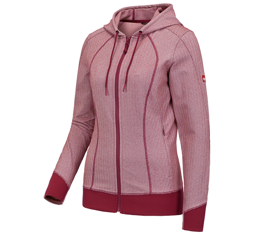 Shirts, Pullover & more: e.s. Functional hooded jacket herringbone, ladies' + ruby