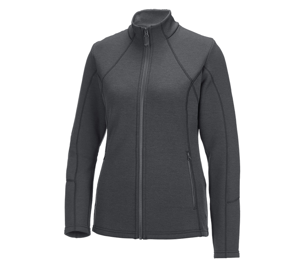 Work Jackets: e.s. Functional sweat jacket melange, ladies' + anthracite melange