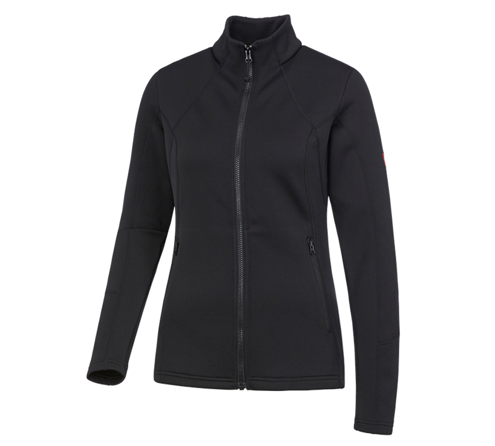Topics: e.s. Functional sweat jacket melange, ladies' + black