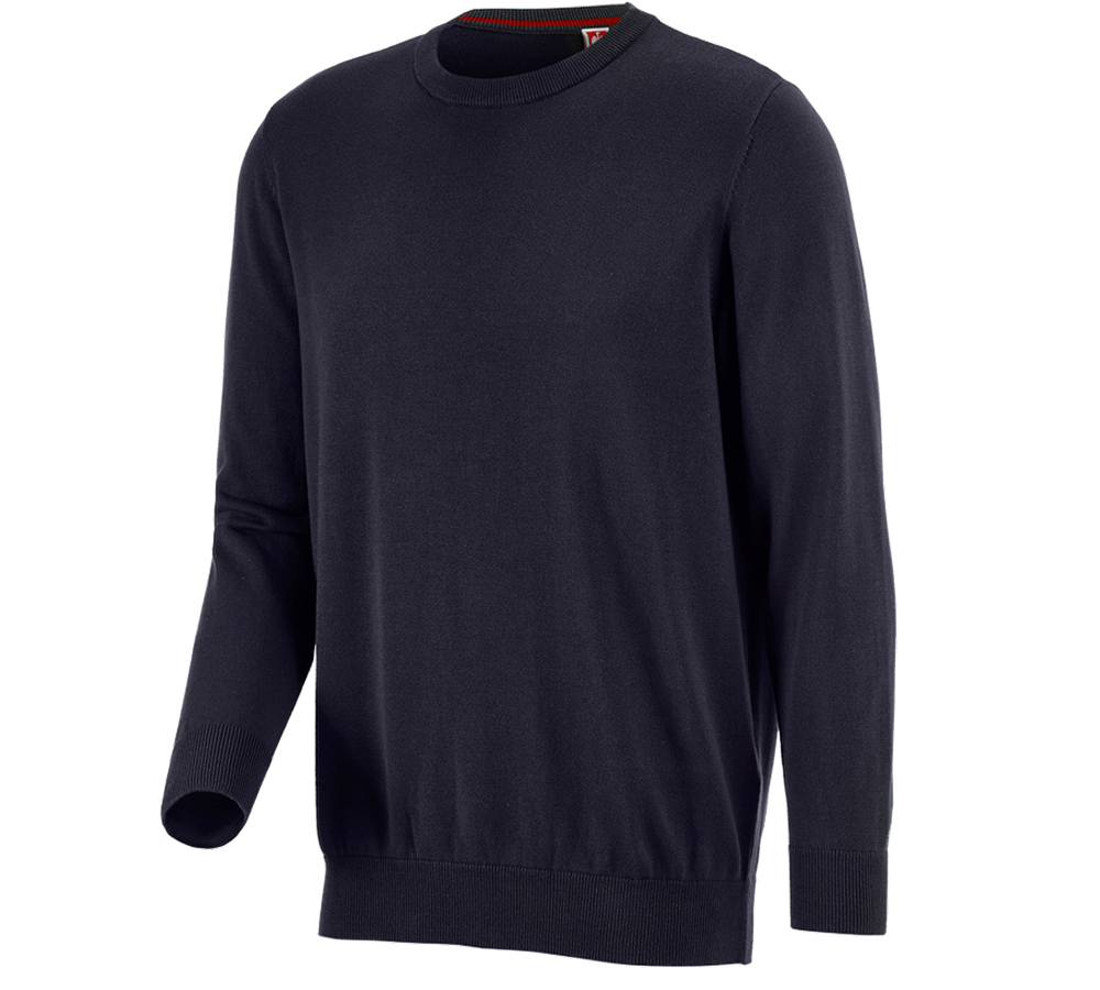 Joiners / Carpenters: e.s. Knitted pullover, round neck + navy