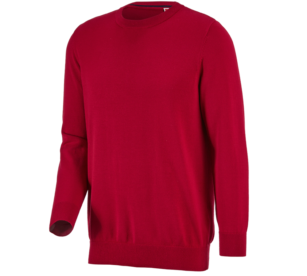 Menuisiers: e.s. Pullover à col rond + rouge