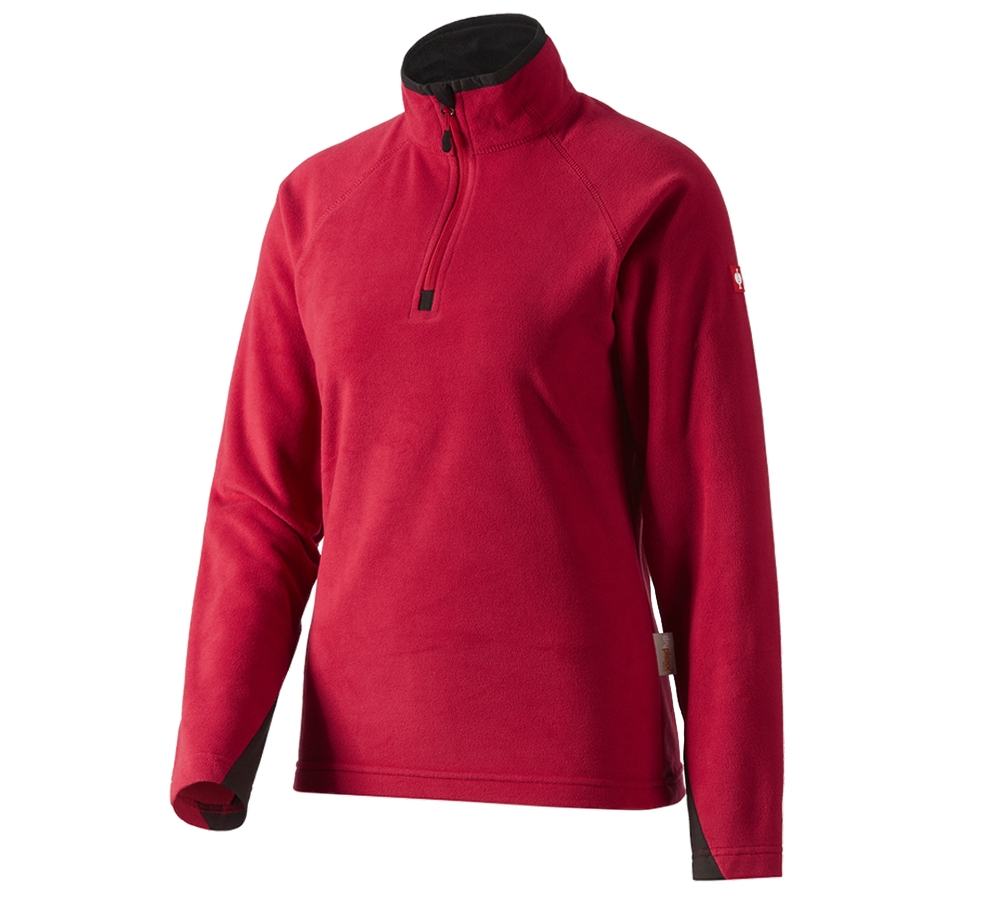 Shirts & Co.: Damen Microfleece Troyer dryplexx® micro + rot