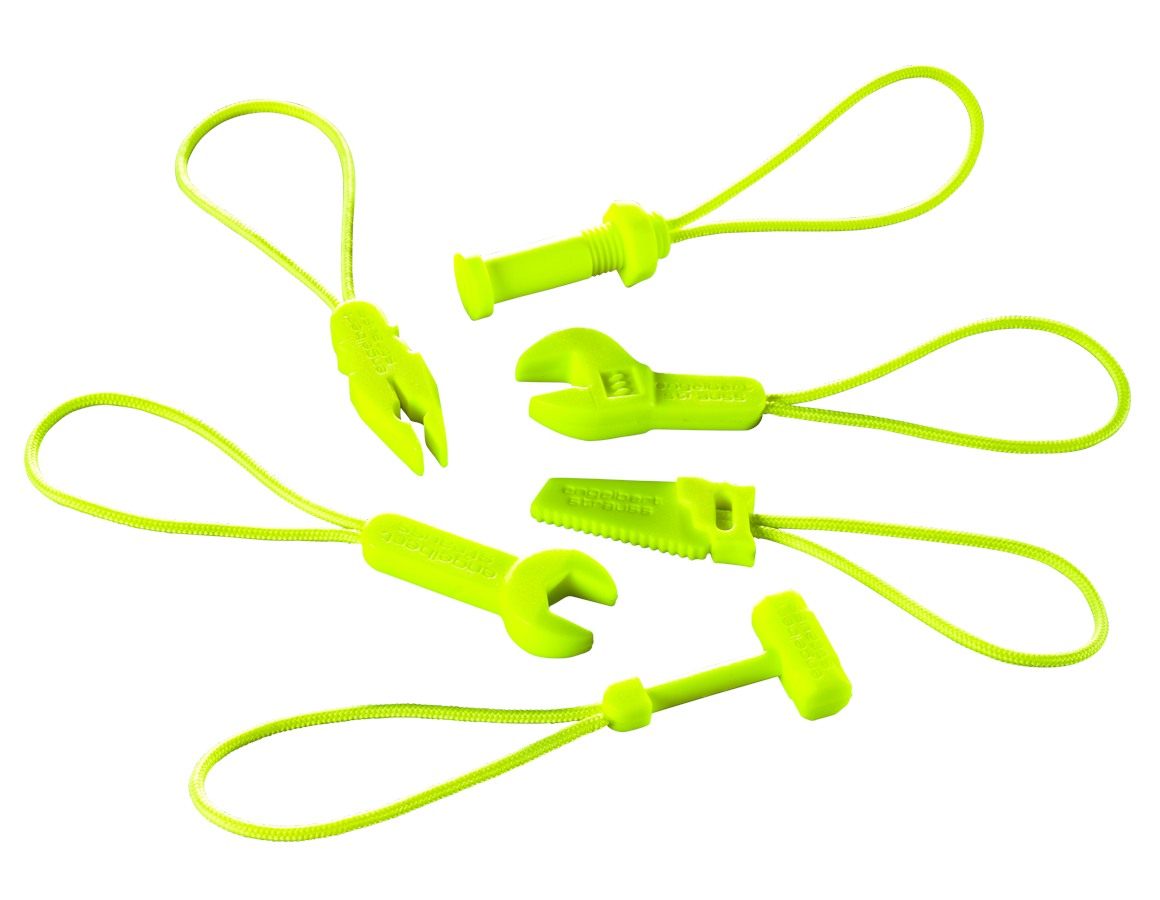 Accessories: Zip puller set e.s.motion 2020 + high-vis yellow