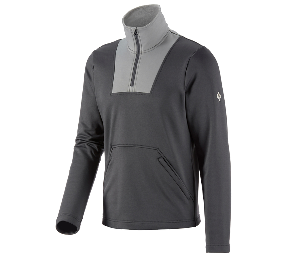 Shirts, Pullover & more: Functional-troyer thermo stretch e.s.concrete + anthracite/pearlgrey