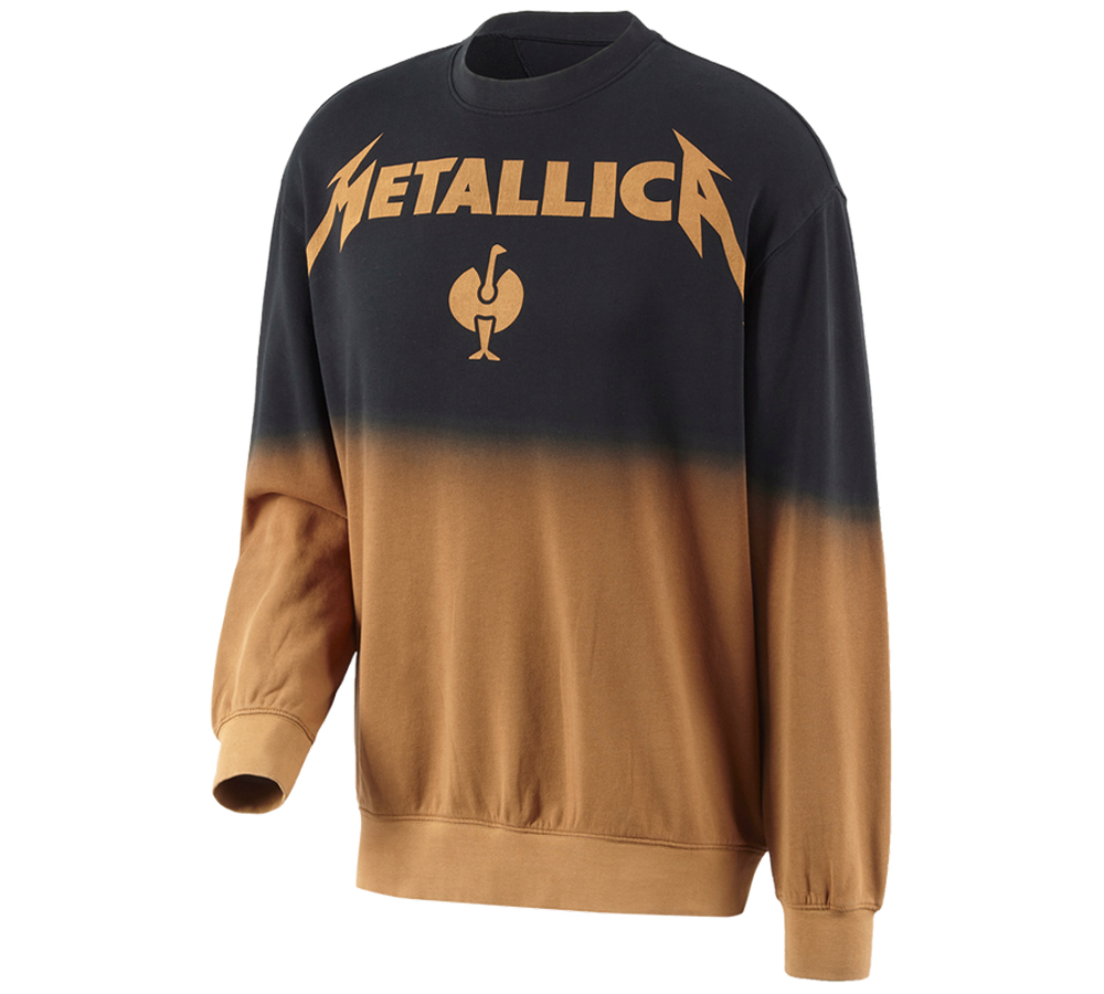 Shirts & Co.: Metallica cotton sweatshirt + schwarz/rost