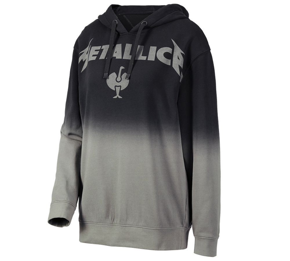 Collaborations: Metallica cotton hoodie, ladies + noir/granit