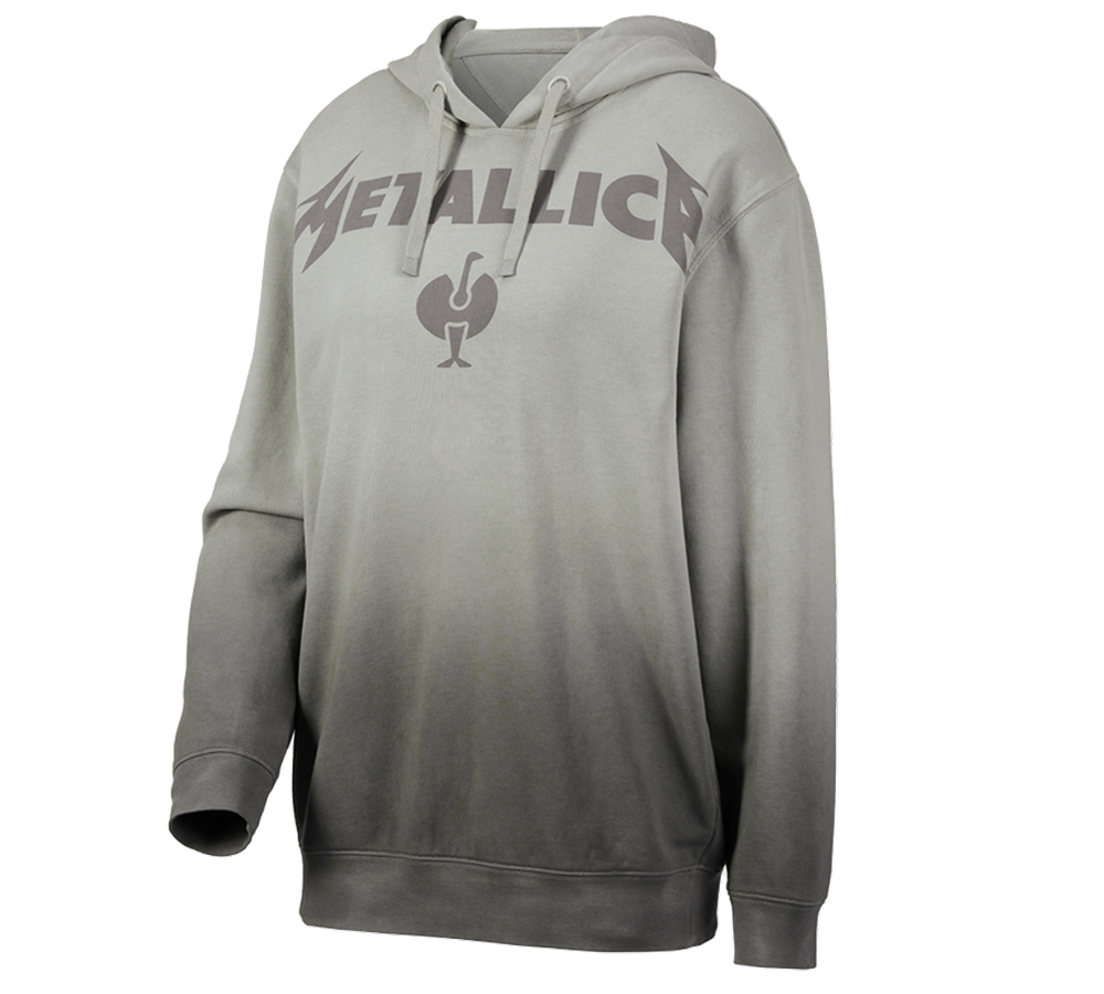 Shirts & Co.: Metallica cotton hoodie, ladies + magnetgrau/granit