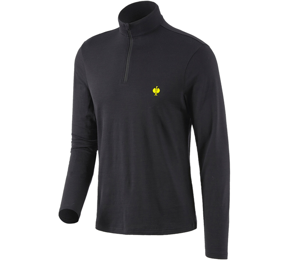Shirts, Pullover & more: Troyer Merino e.s.trail + black/acid yellow