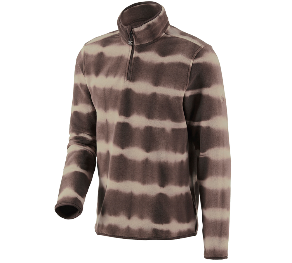 Shirts, Pullover & more: Fleece troyer tie-dye e.s.motion ten + chestnut/pecanbrown