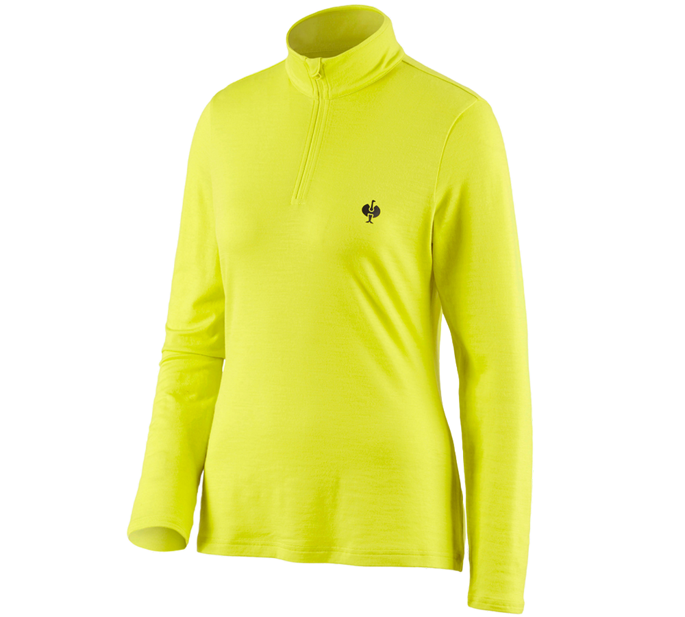 Shirts, Pullover & more: Troyer Merino e.s.trail, ladies' + acid yellow/black
