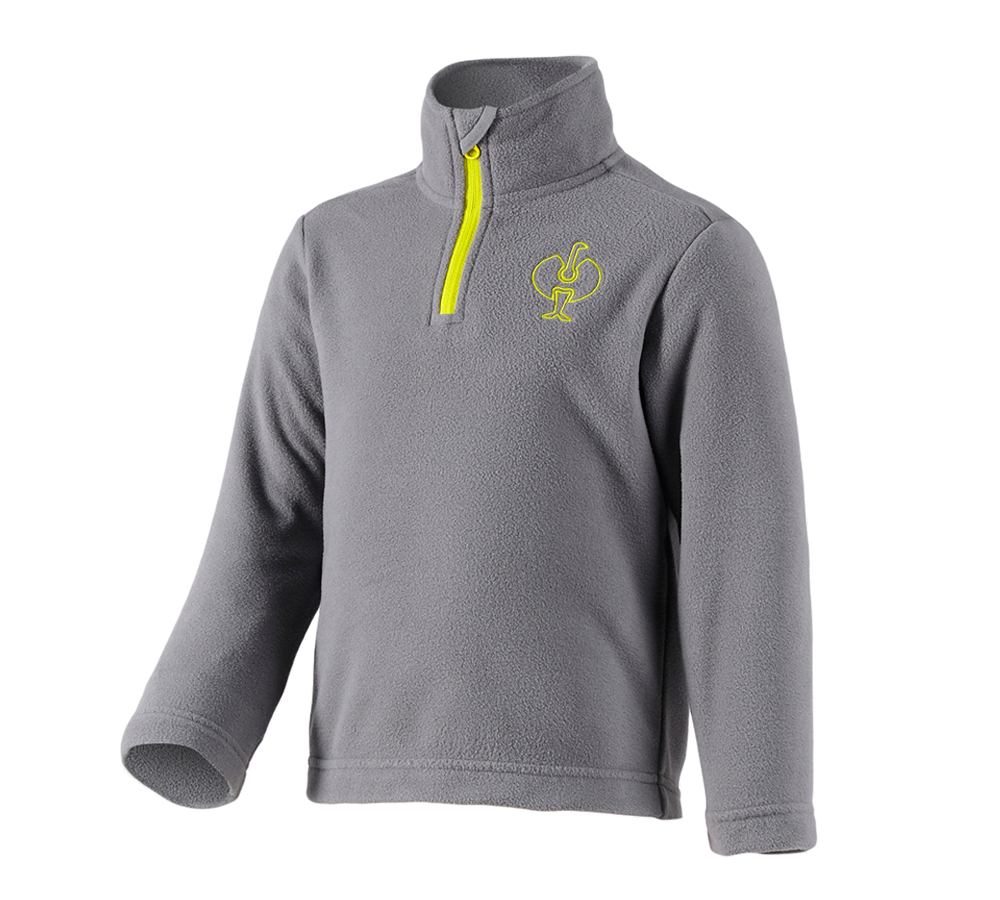 Shirts, Pullover & more: Fleece troyer e.s.trail, children's + basaltgrey/acid yellow