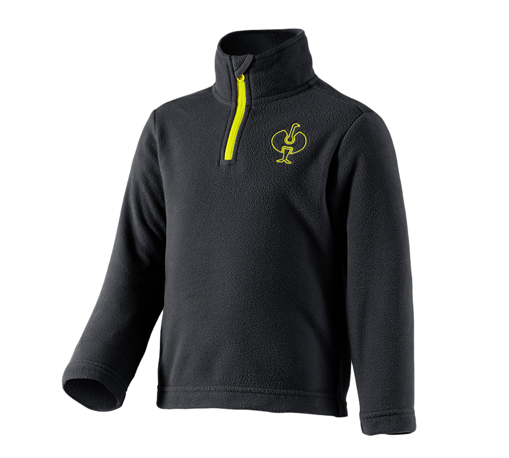 Shirts, Pullover & more: Fleece troyer e.s.trail, children's + black/acid yellow
