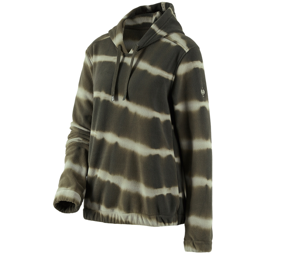Shirts, Pullover & more: Fleece hoody tie-dye e.s.motion ten, ladies' + disguisegreen/moorgreen