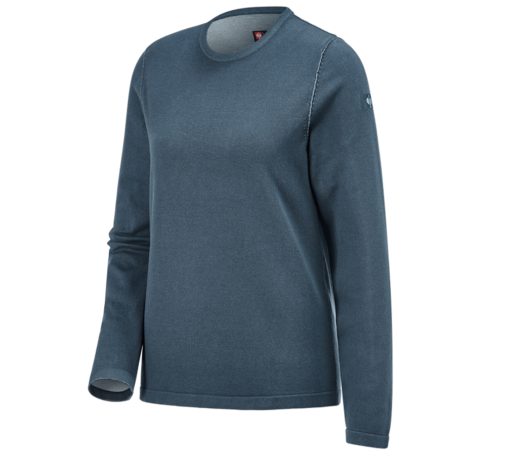 Bekleidung: Strickpullover e.s.iconic, Damen + oxidblau