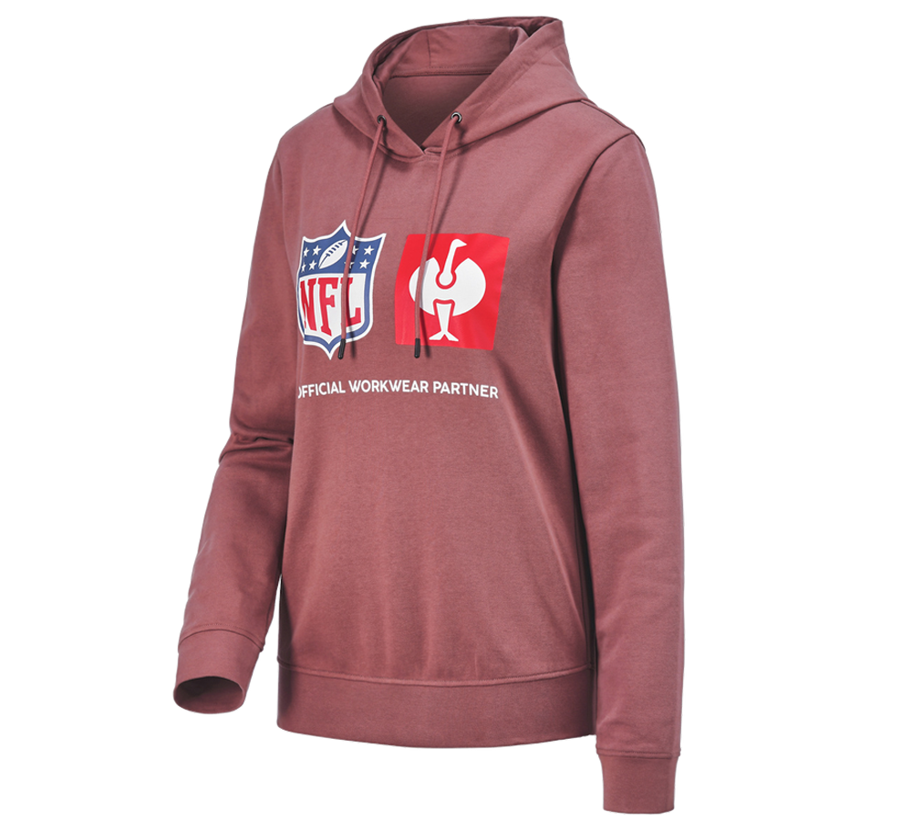 Bekleidung: NFL Hoodie cotton, ladies + oxidrot