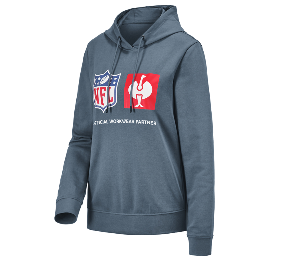 Vêtements: NFL Hoodie cotton, ladies + bleu oxyde